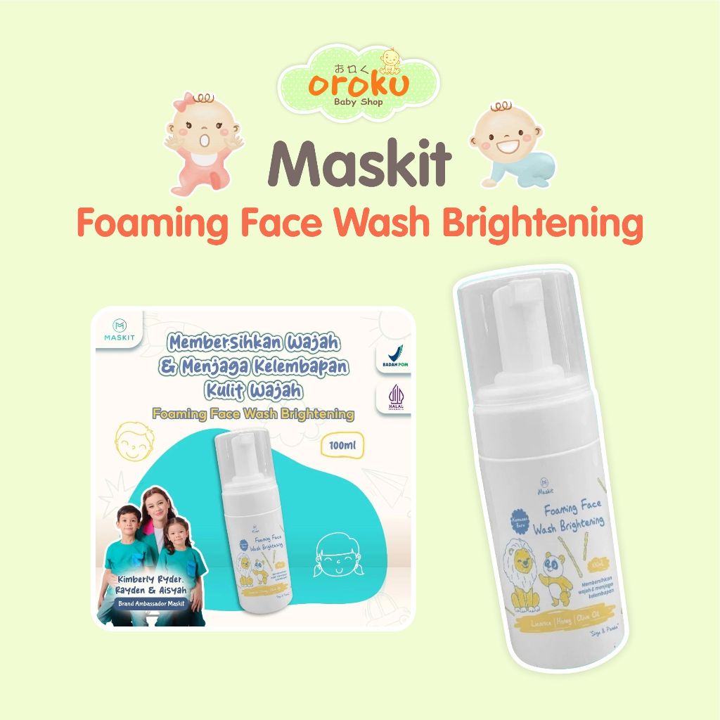 Jual MASKIT FOAMING FACE WASH BRIGHTENING 100ML / SABUN CUCI MUKA ANAK ...