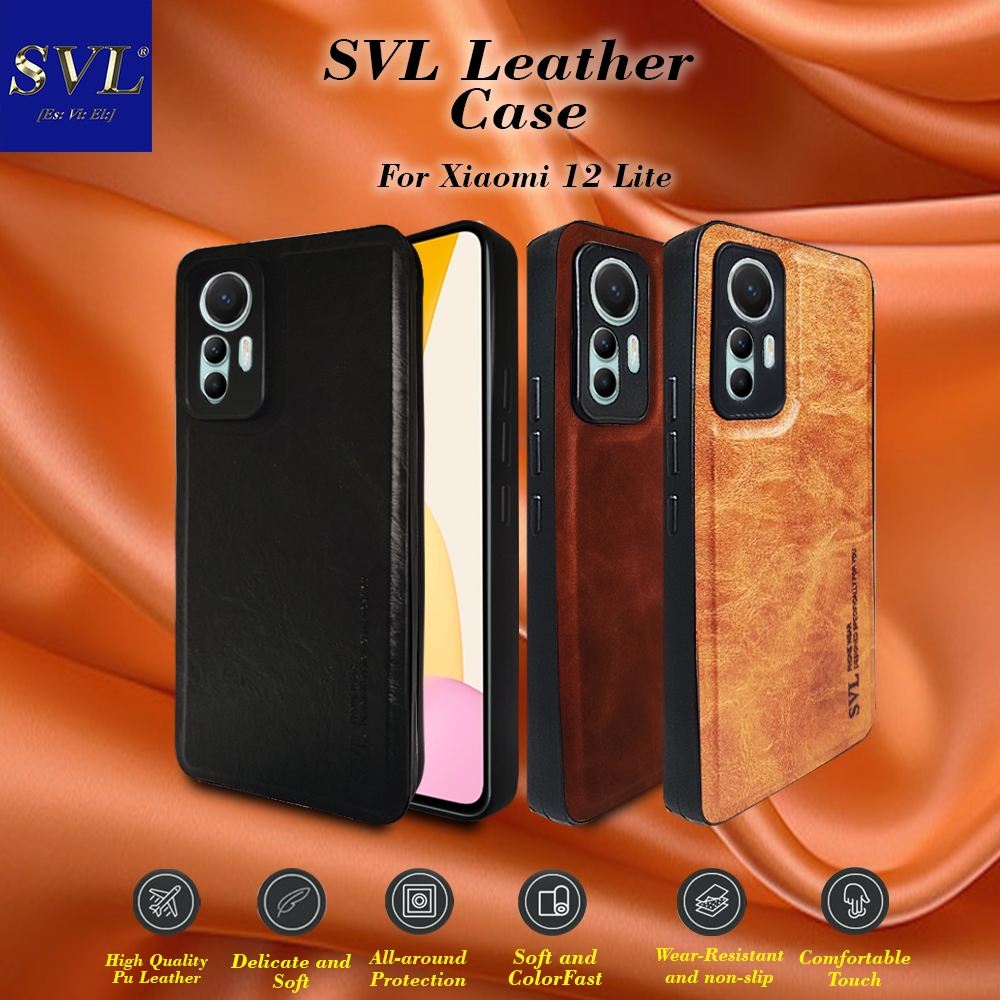 Jual Xiaomi 12 Lite Case SVL Leather Casing Slim Softcase Kulit ...