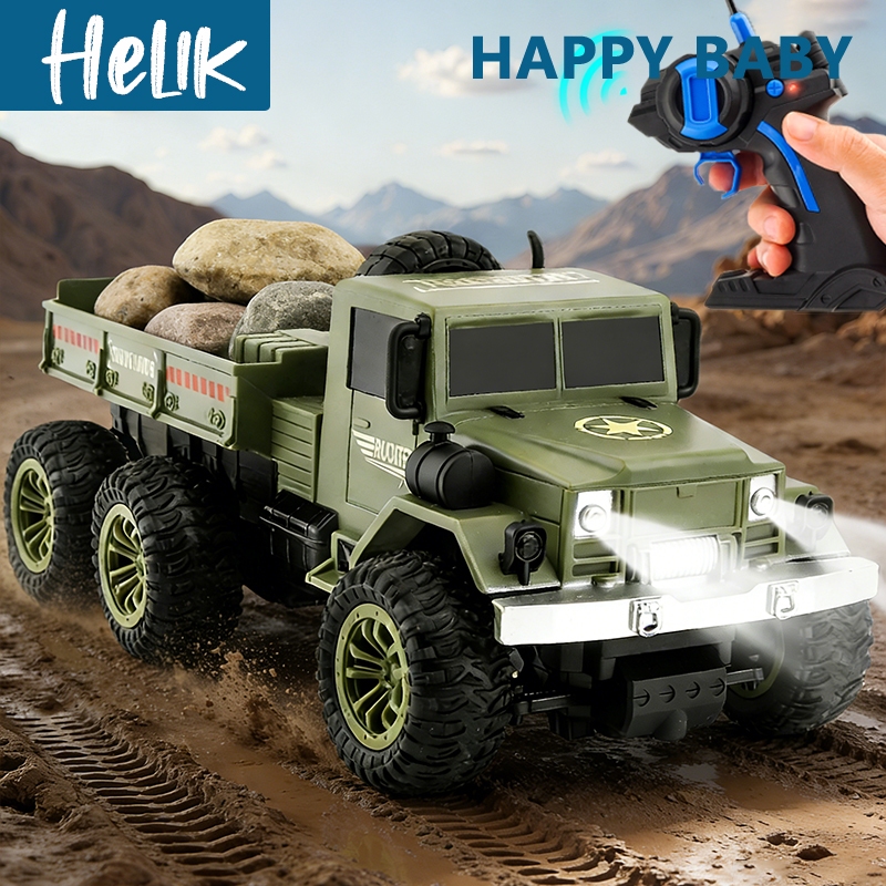 Jual Mobil Truk Kargo Militer Remote Control dengan Lampu 4WD RC Mobil ...