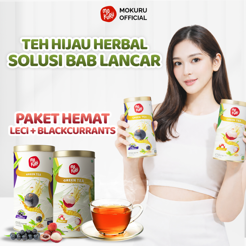Jual Mokuru Green Tea Rasa Leci Dan Blackcurrants Paket 2 Pack - Teh ...