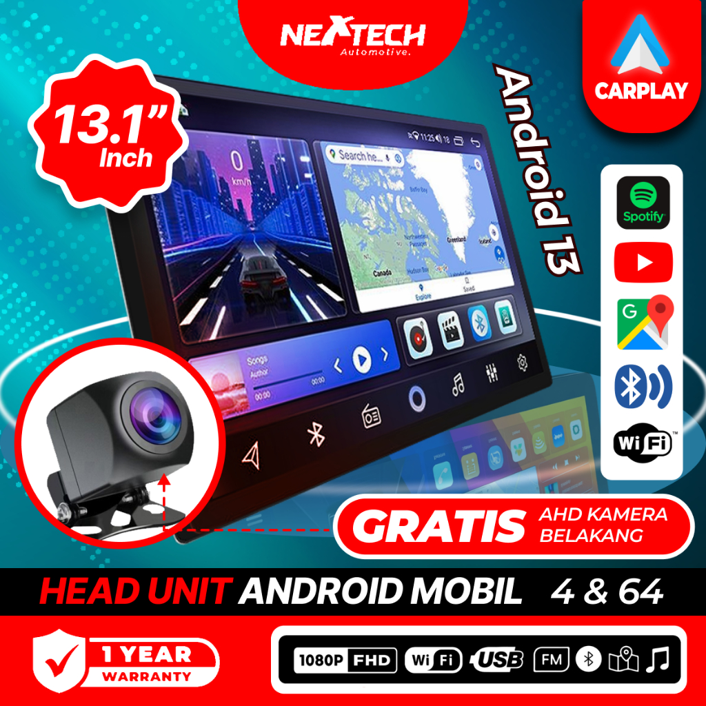 Jual NEXTECH Head Unit Android 13,1 inch 4/64GB Cooling System Car ...