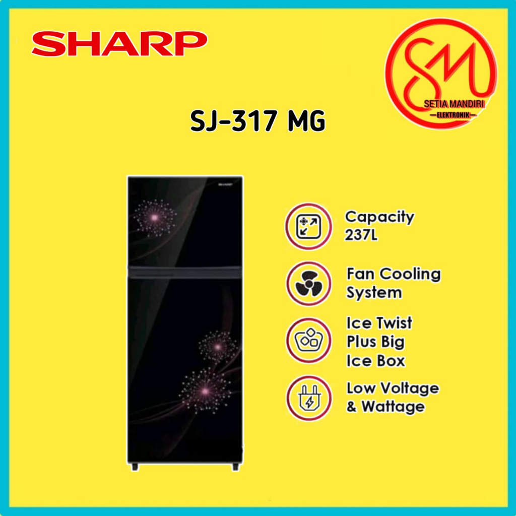 Jual SHARP KULKAS 2 PINTU SJ 317 MG LEMARI ES SJ317MG SJ 317MG | Shopee ...