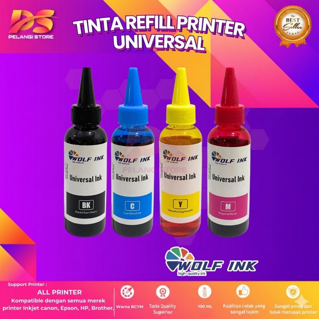 Jual Tinta Printer Wolf Ink Universal Satu Tinta untuk Semua Printer ...