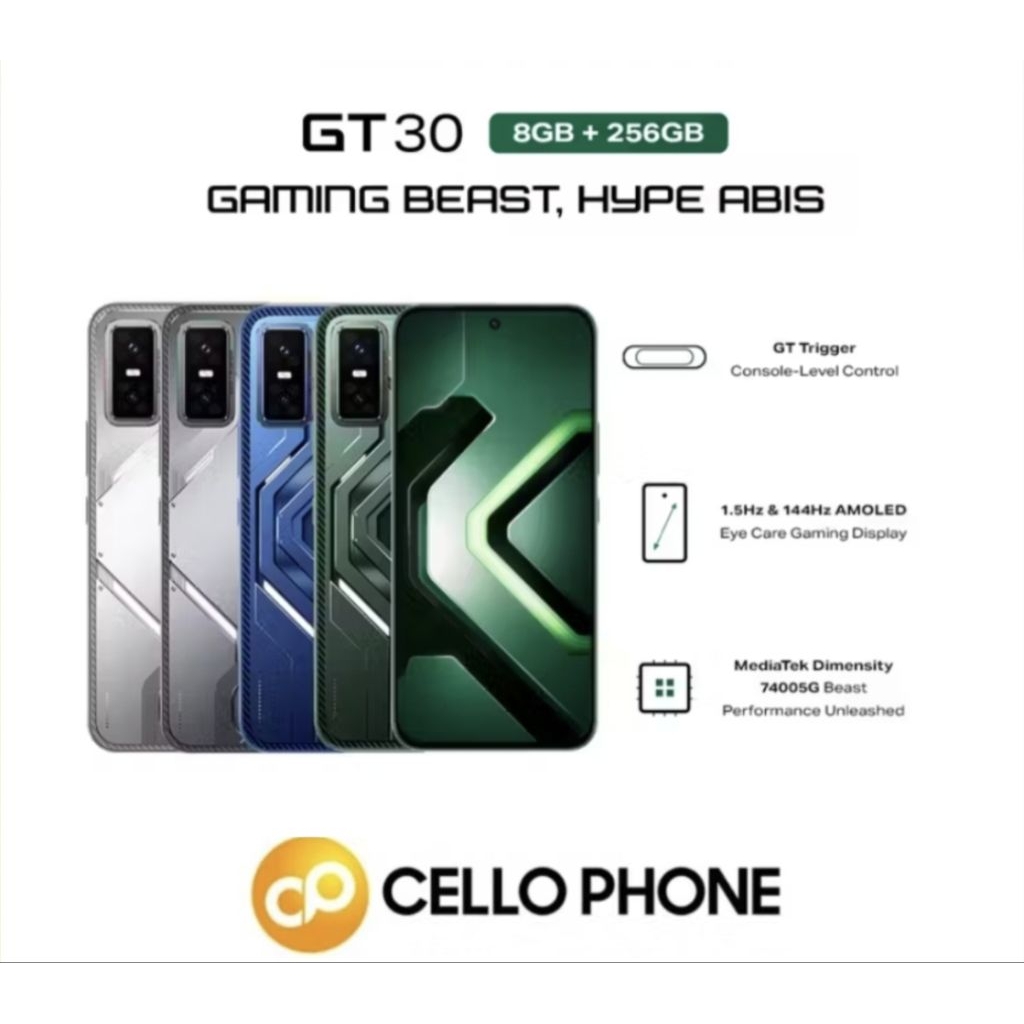 Jual Infinix GT 30 8/256 Geming best Garansi Resmi infinix (CELLO PHONE ...