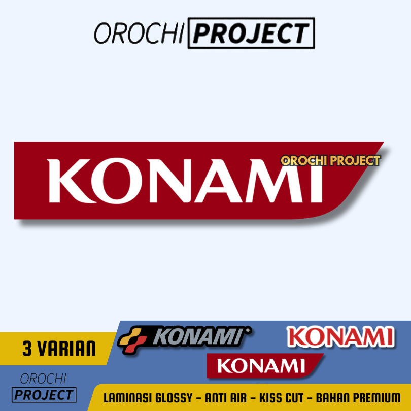 Jual Sticker Stiker Logo KONAMI Games Vinyl Glossy Anti Air HP Laptop ...