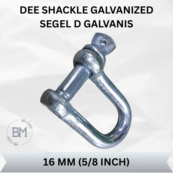 Jual Shackle Segel D Galvanis 16 mm M16 5/8 Inch Dee Galvanized Bow ...