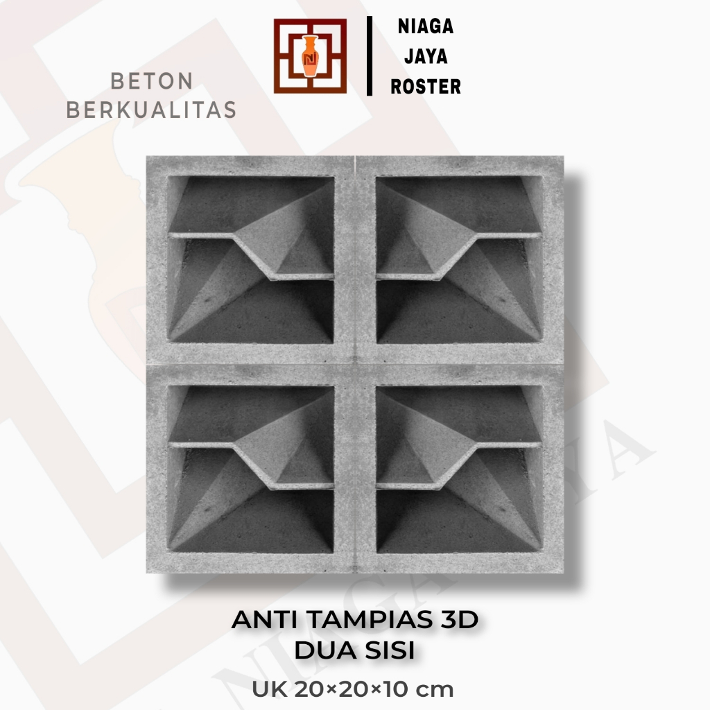 Jual NIAGA JAYA ROSTER - Roster Beton Minimalis Ukuran 20x20cm, Loster ...