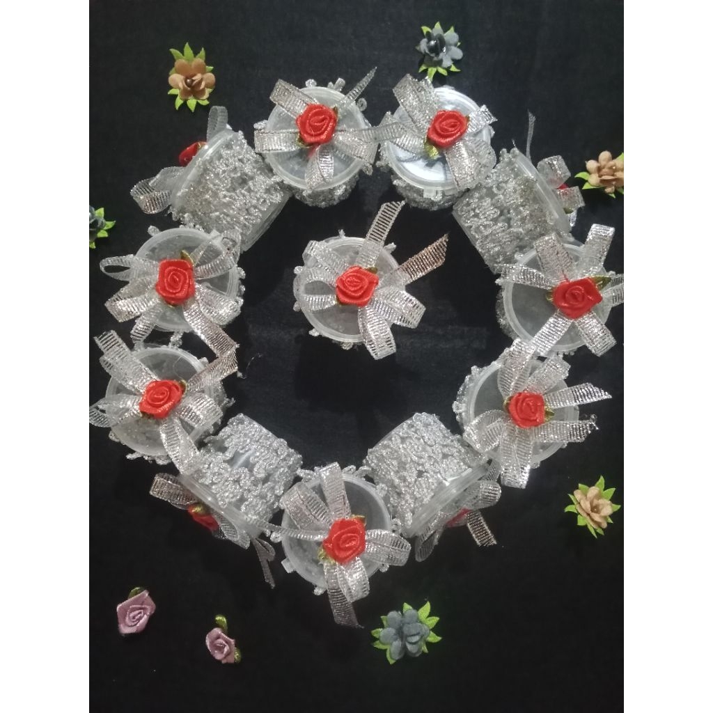 Jual kotak bunga rampai viral 1 pak isi 12 buah cup ukuran 25ml ...
