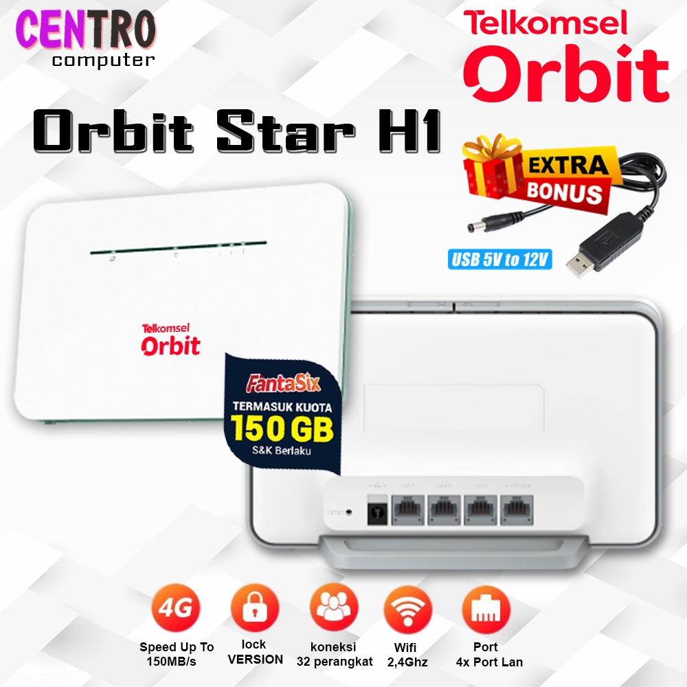 Jual Orbit Star H1 B311 Modem Router Wifi 4G LTE high speed - modem ...