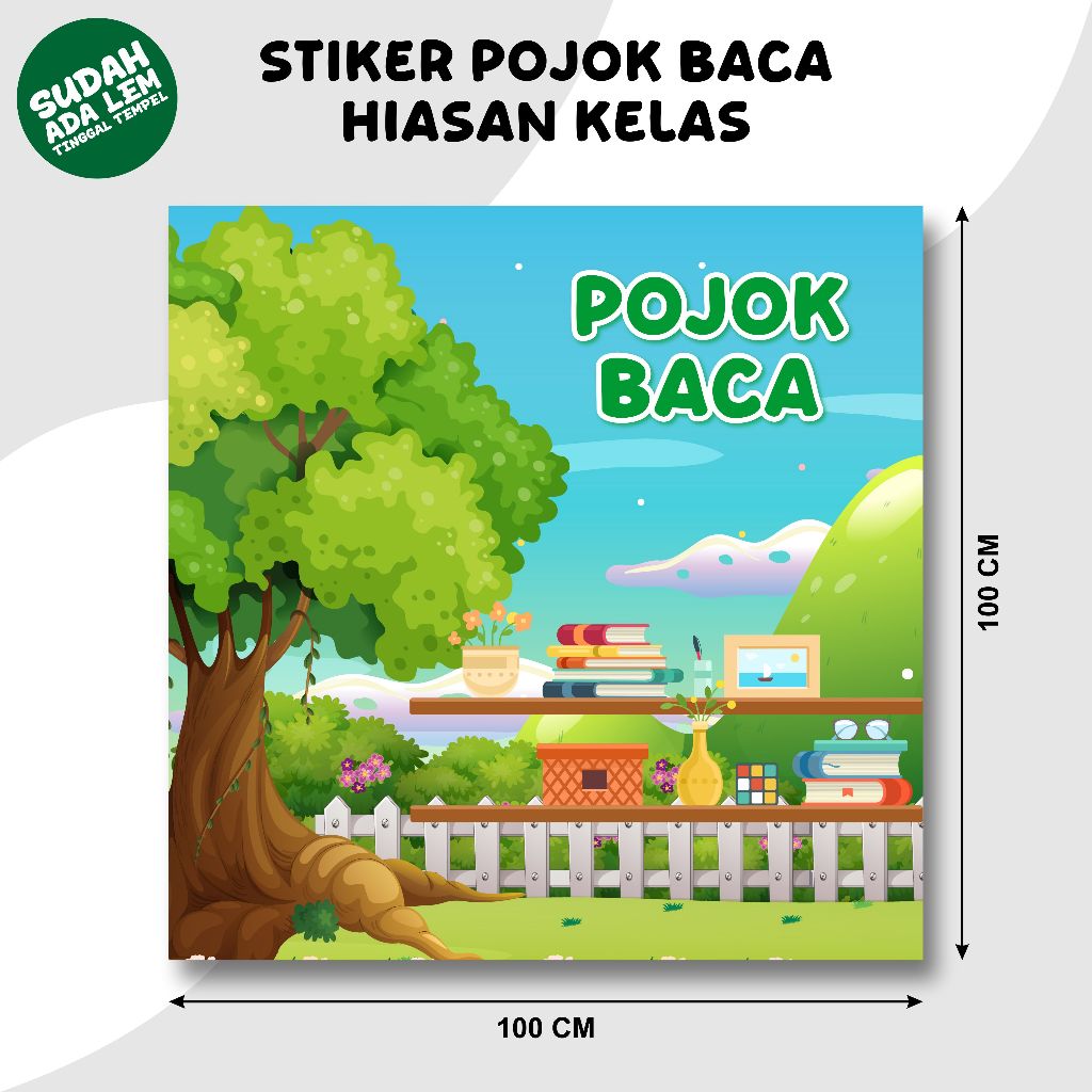 Jual STICKER POJOK BACA MOTIF POHON DEKORASI DINDING KELAS-STICKER ...