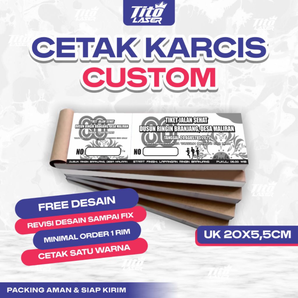 Jual KUPON KARCIS TIKET HVS 1 WARNA / CETAK KUPON/KARCIS/TIKET SATU ...