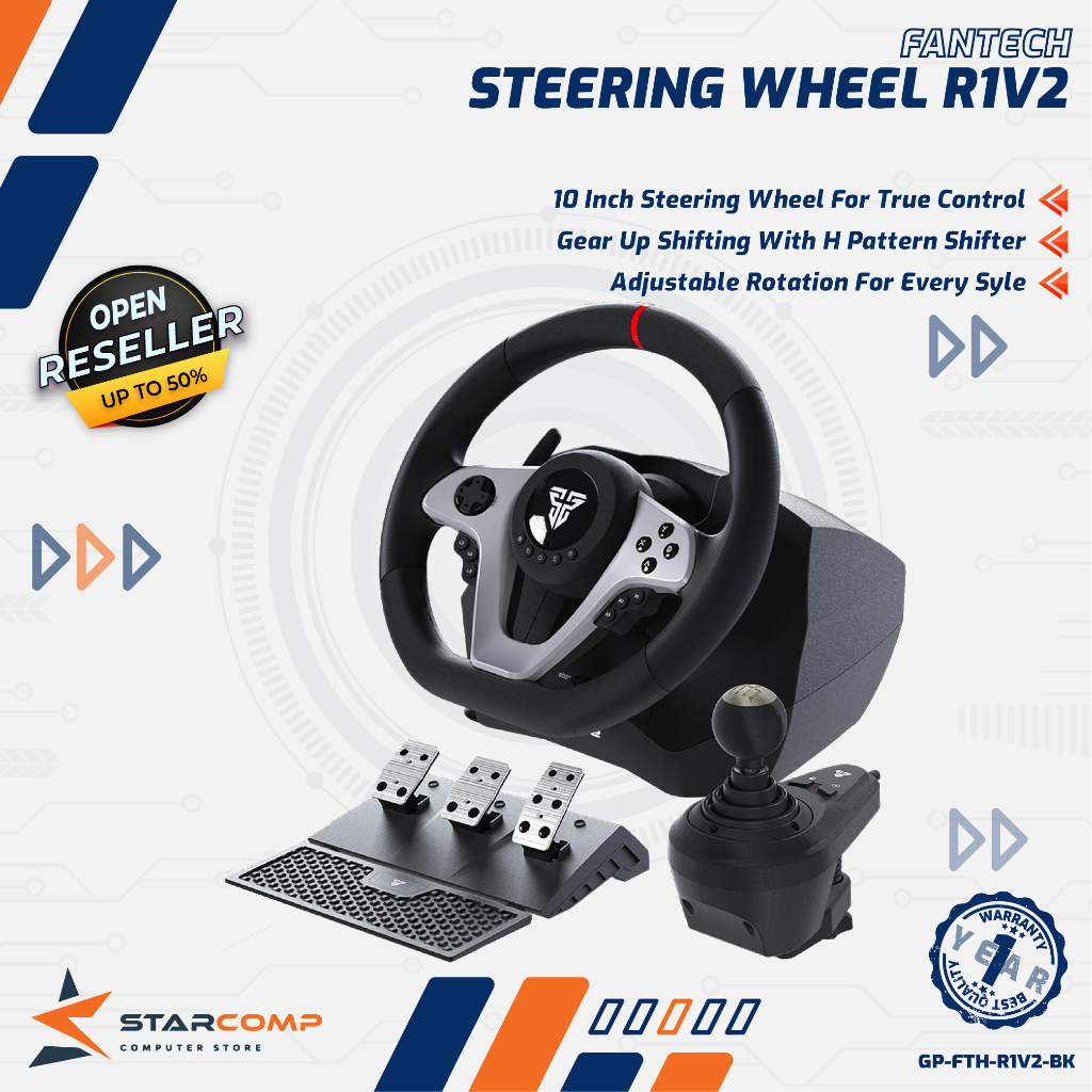 Jual FANTECH R1V2 / R1-V2 / R1 V2 Racing Steering Wheel Simulator ...