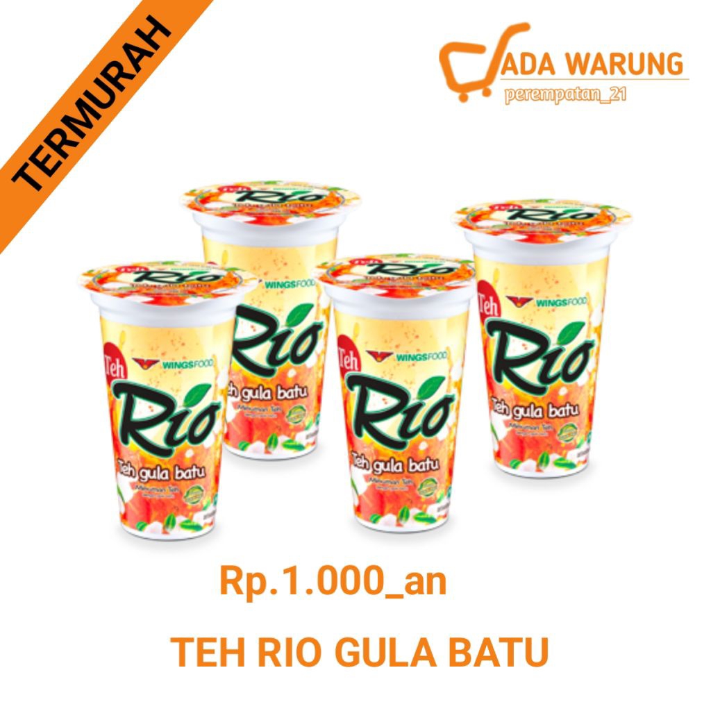 Jual teh Rio gula batu 1 dus isi 24 cup | Shopee Indonesia