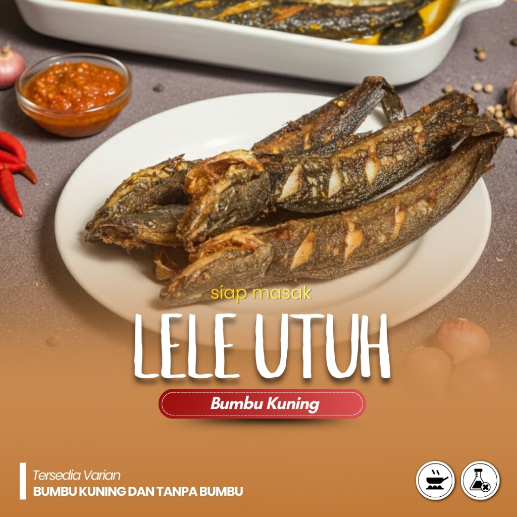 Jual Ikan Lele Utuh Gurih Bumbu Kuning Marinasi 500 gram | Siap Goreng ...