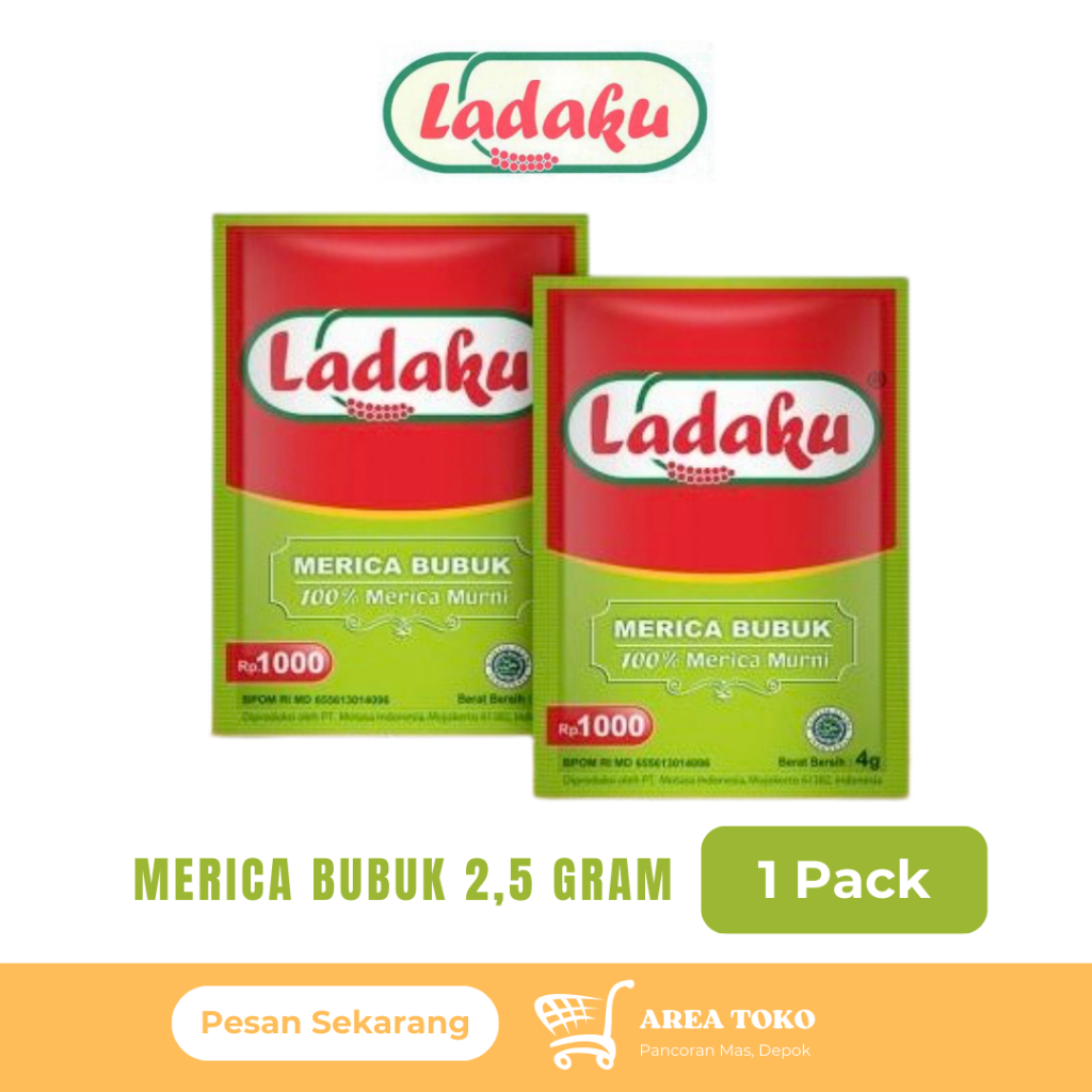 Jual Ladaku Merica Bubuk 2,5 Gram x 6 Renceng (1 Pack) | Shopee Indonesia