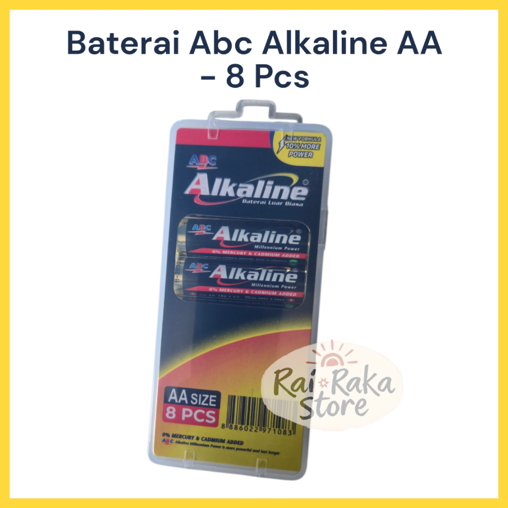 Jual Batre ABC ALKALINE AA isi 8 Pcs Original | Shopee Indonesia