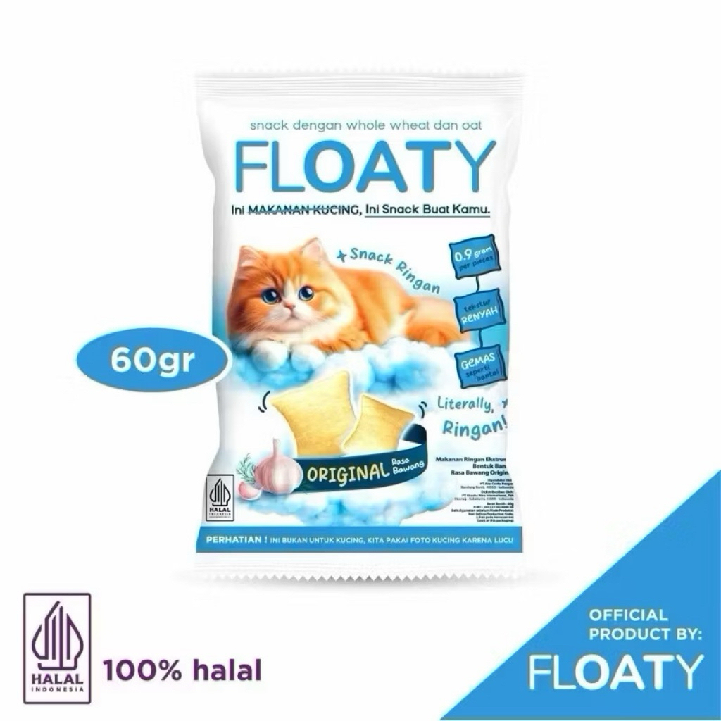 Jual Floaty Snack Cemilan Ringan Rasa original / terserah 60gr | Shopee ...