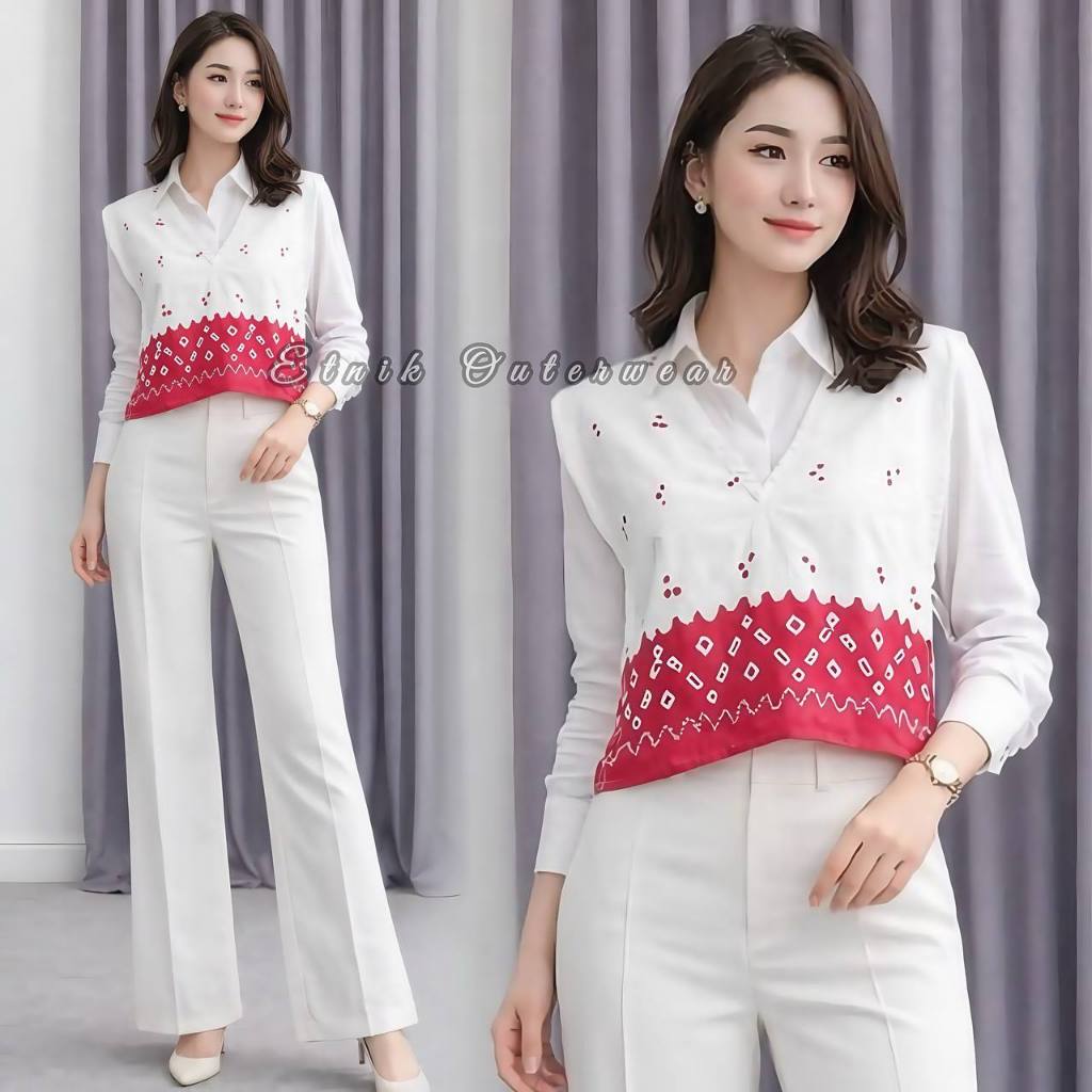Jual Rompi Batik Wanita Modern Tali Samping Rompi Vest Batik Kekinian ...