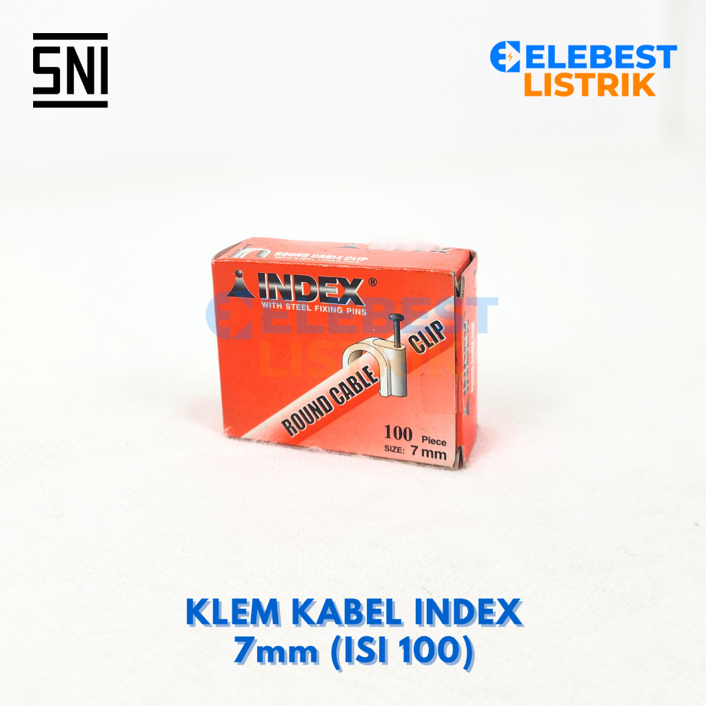 Jual KLEM / SADEL INDEX untuk Kabel - Ukuran 7-19 mm Isi 100 Pcs Paku ...