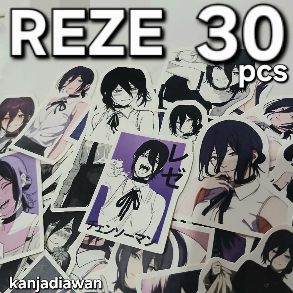 Jual Stiker Reze Chainsaw man 30 pc Sticker Anime Chainsawman Reze ...
