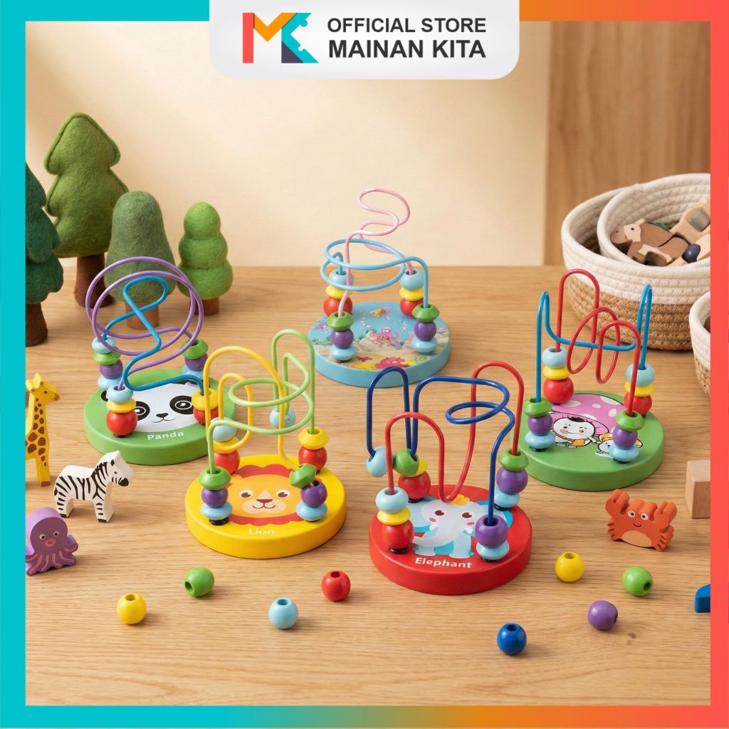 Jual MK901 Mainan Sensorik Alur Kawat Kecil Alat Hitung / Mini Round ...