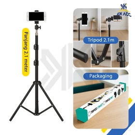 Kn Acc Nanvan Tripot Tripod 2.1M Phone Stand Holder Hp Paket Selfie