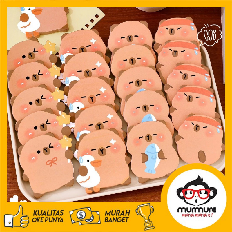 Jual MURMURE I STICKY NOTES CAPYBARA VIRAL STICK NOTE CATATAN KERTAS ...