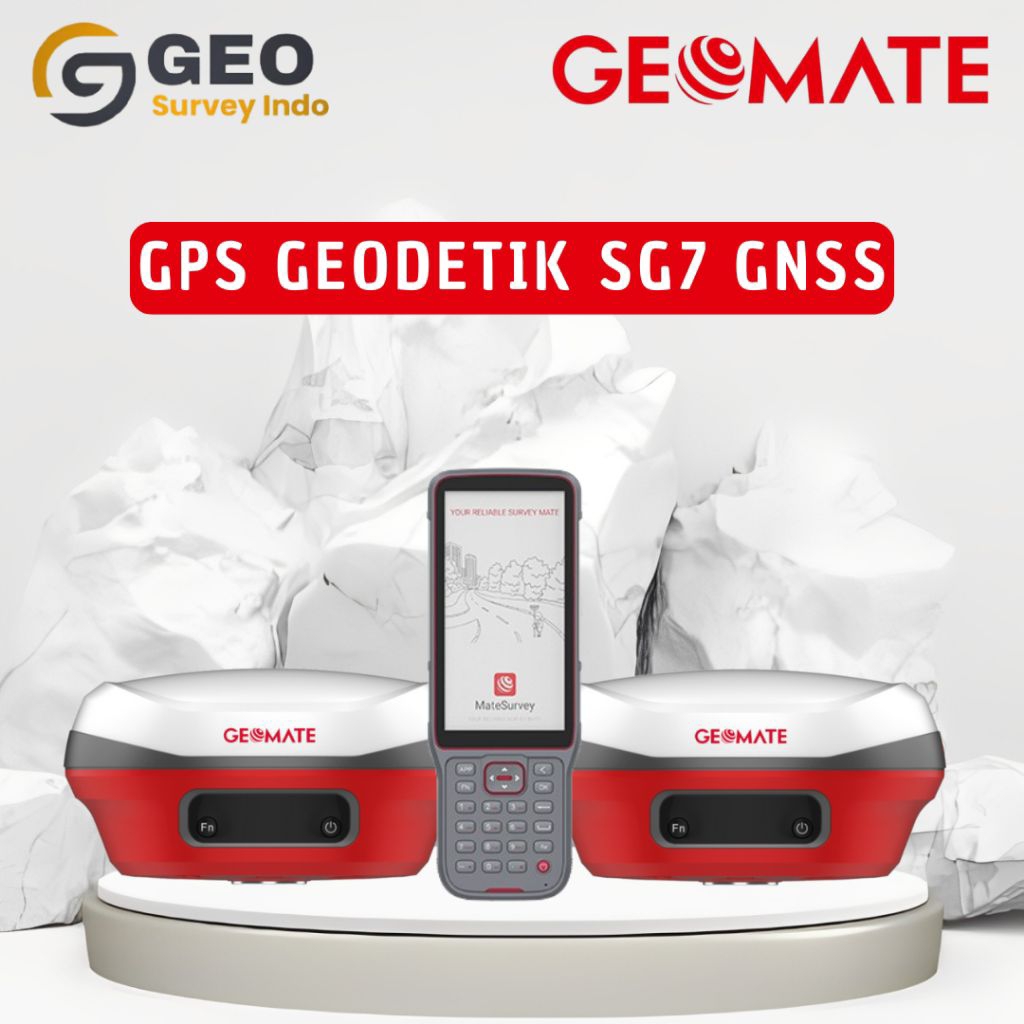 Jual GPS Geodetik GeoMate SG7 GNSS RTK Base Rover Full Set | IMU Survey ...