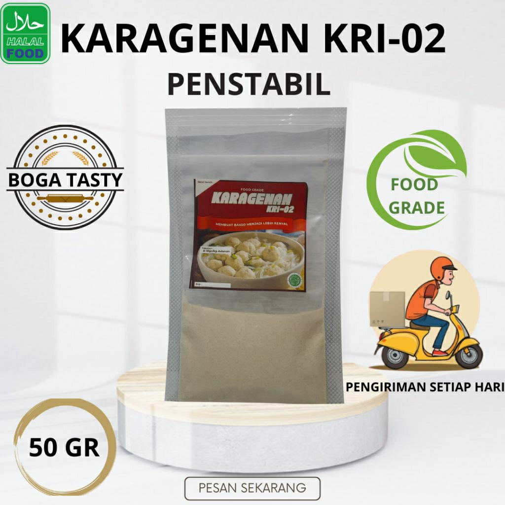 Jual Karagenan KRI-02 Food Grade 50gr Pengenyal & Penstabil Bakso ...