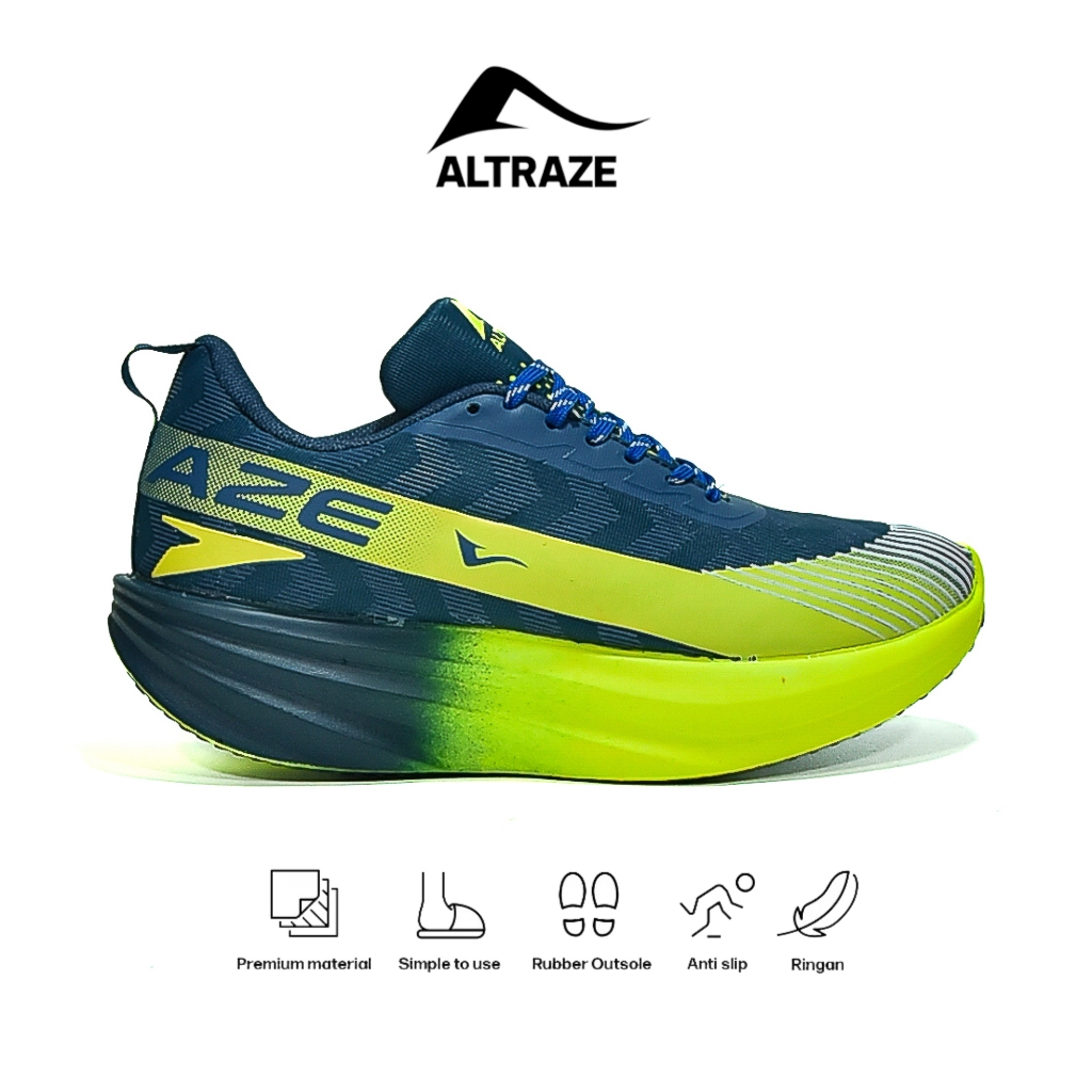 Altraze V-raze Elite Navy Stabilo - Sepatu Lari Pria Wanita Jogging Sneakers Kas - foto 1