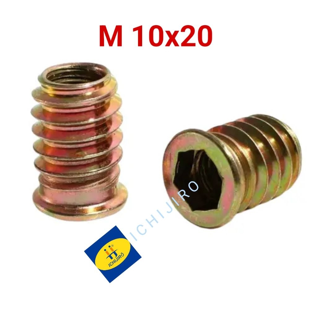 Jual Mur Nanas Baut Tanam OD M10x20 Insert Knockdown | Shopee Indonesia