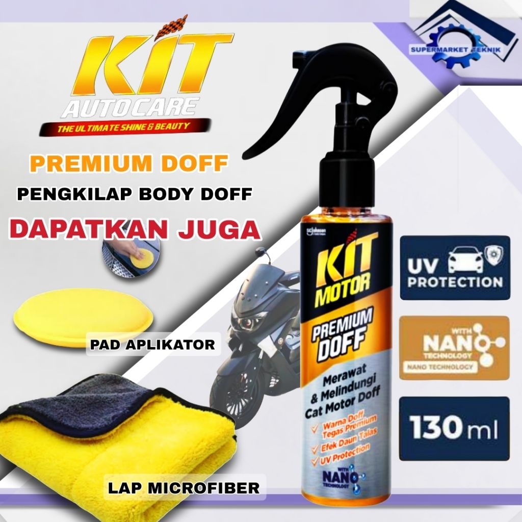 Jual Kit Motor Premium Doff 130ml + Kain Lap Microfiber Pengkilap Body ...