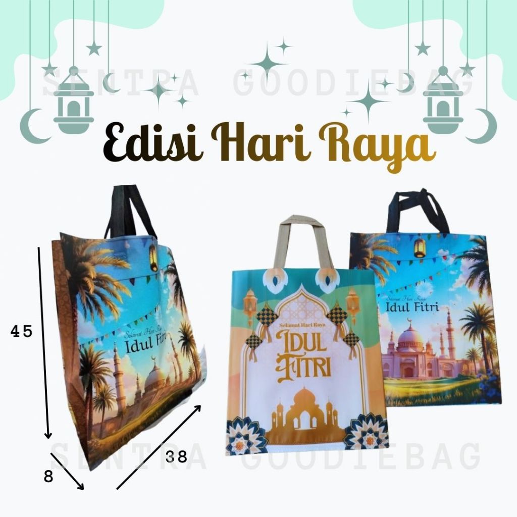 Tas Edisi Lebaran Idul Fitri 38X45 laminasi isi 12 pcs