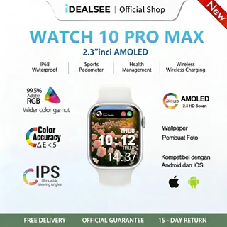 IDEALSEE Samrt watch Serie S11 Smart Watch S11 Jam Pintar Olahraga Bluetooth 2.2"HD AMOLED Display GPS NFC Waterproof Bluetooth Call Smartwatch wanita pria wireless charging Dan Ganti Wallpapper Jam Tangan Smartwatch Jam Tangan Wanita