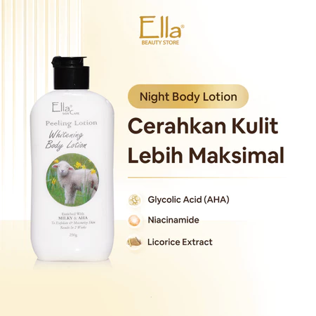 Peeling body lotion dengan glycolic untuk tekstur kulit kasar