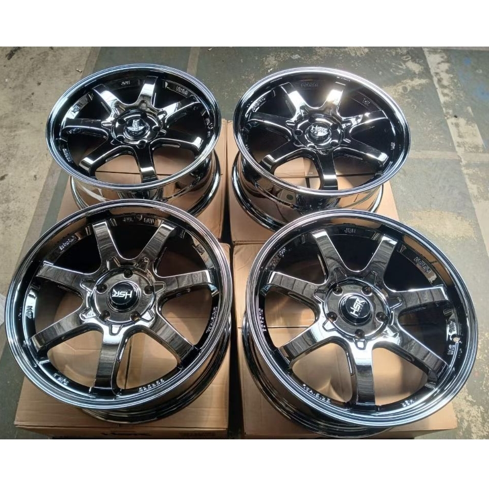 Jual Velg racing black chrome HSR Boroko Tjh R18 buat mobil Innova ...