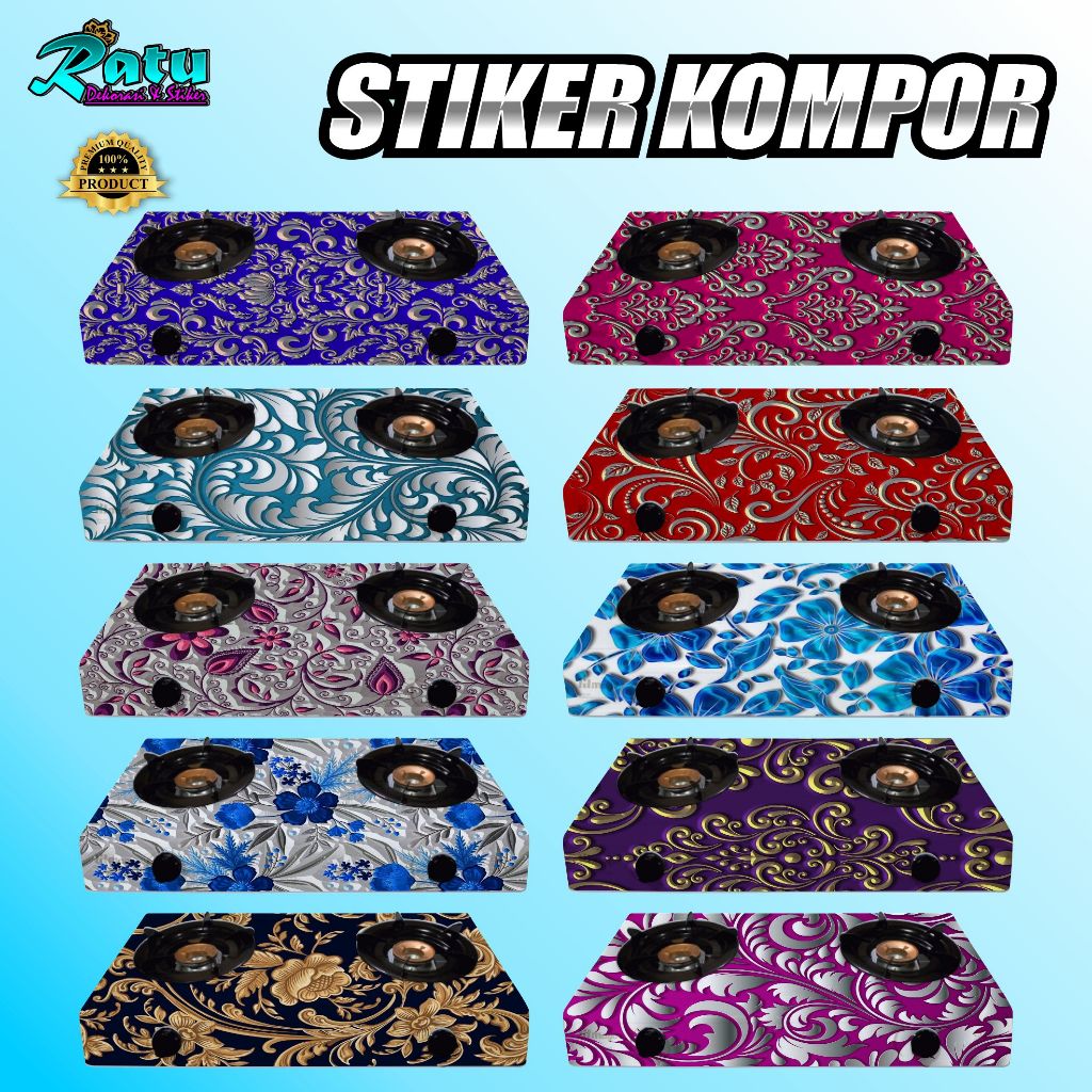 Jual K18-STIKER MAGICOM KOMPOR GAS MODERN / STIKER MOTIF 50 KOMPOR GAS ...