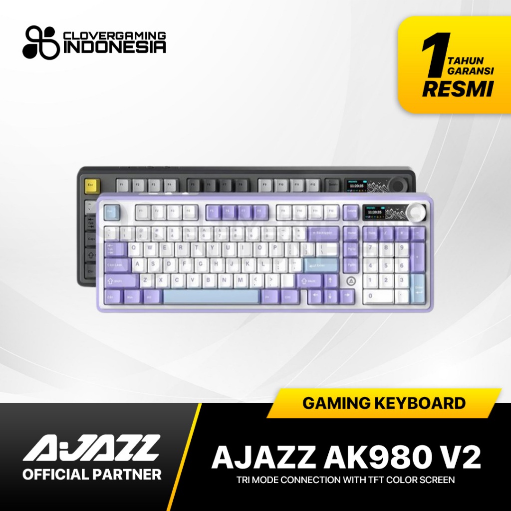 Jual Ajazz AK980 AK-980 V2 SC Wireless Mechanical Gaming Keyboard RGB ...