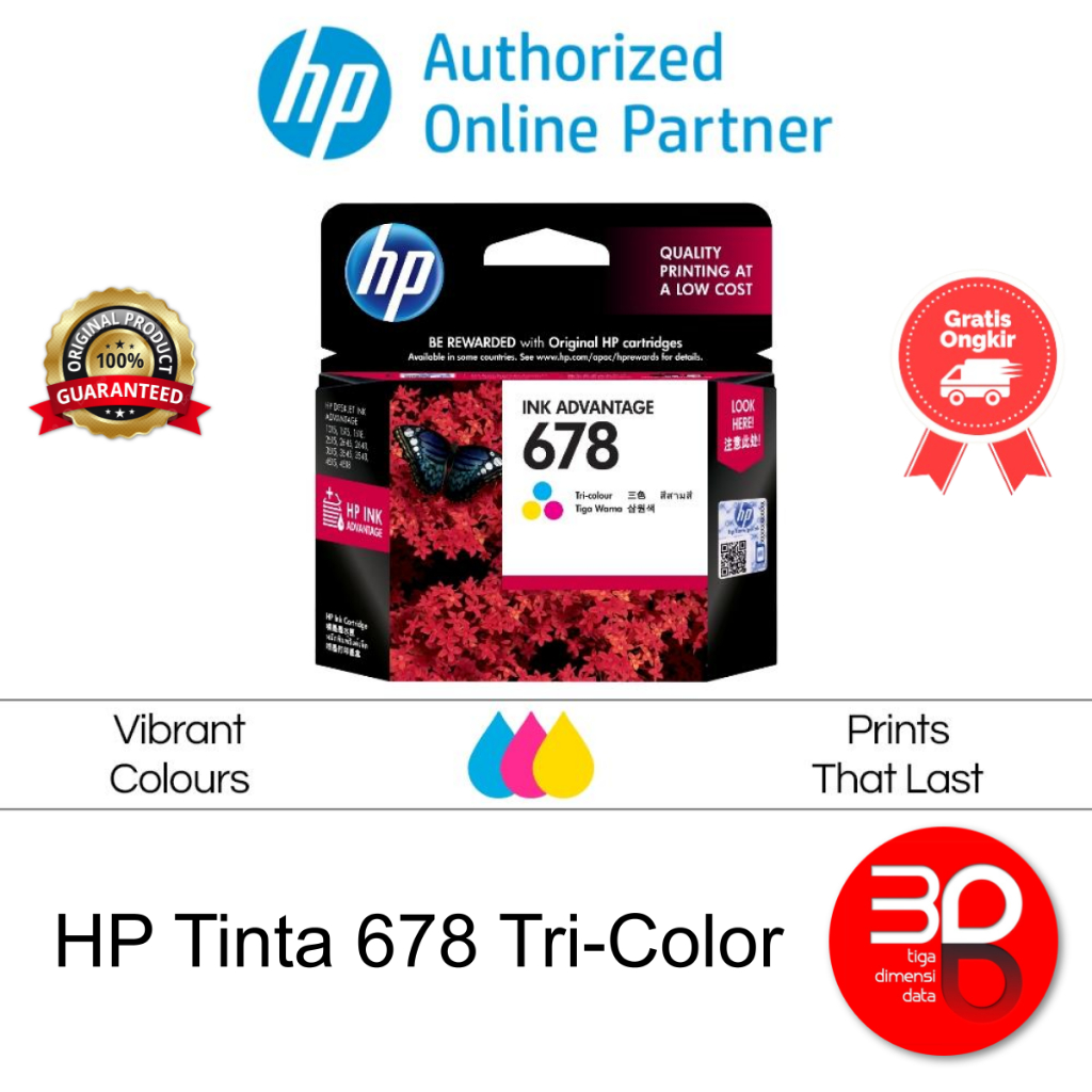HP Tinta Printer 678 Tri-Color Original [CZ108AA]