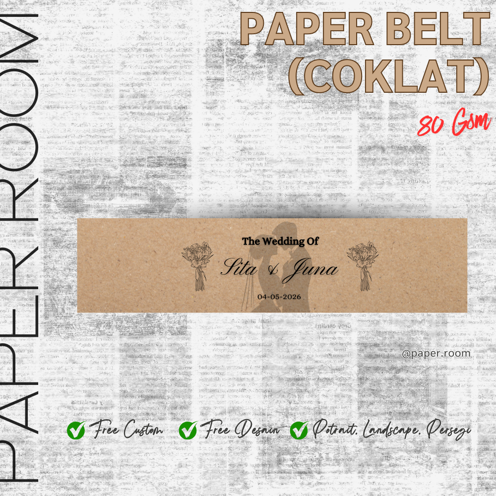 Jual Custom Paper Belt Souvenir FREE DESAIN | Paper Belt Vintage ...