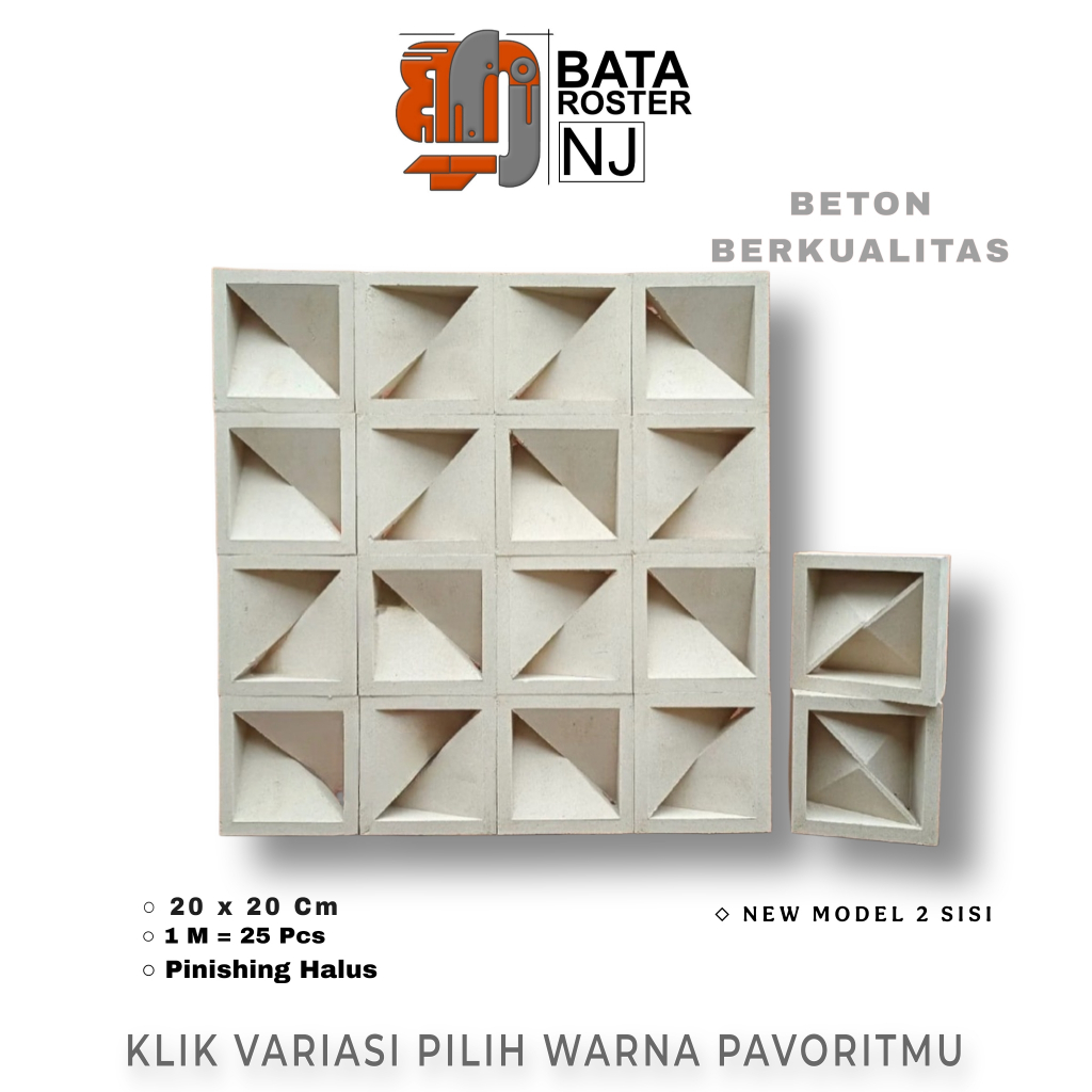Jual BATA ROSTER NJ - Roster Beton Minimalis - Anti Tampias, Dua Sisi ...