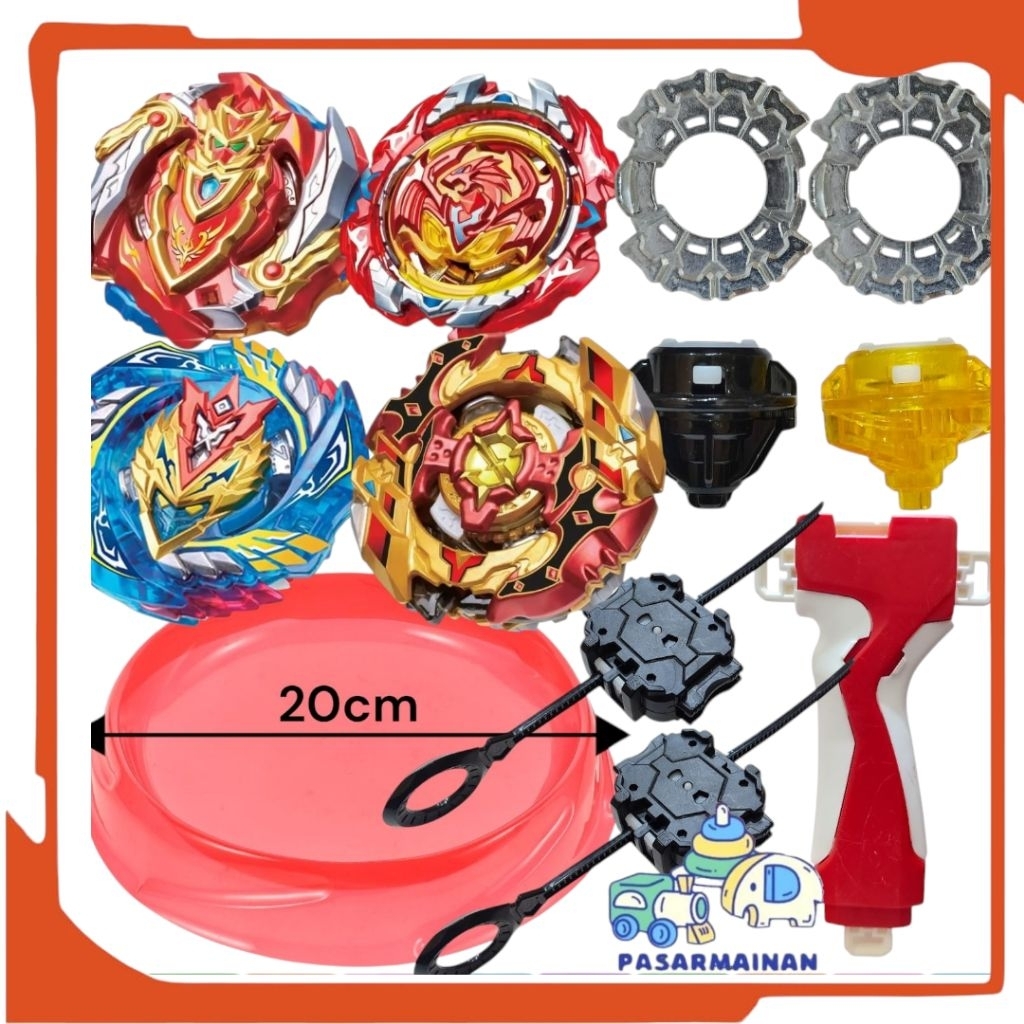 Jual Mainan Gangsing Set Launcher 4in1 Lord Flare Dragon Set Arena ...