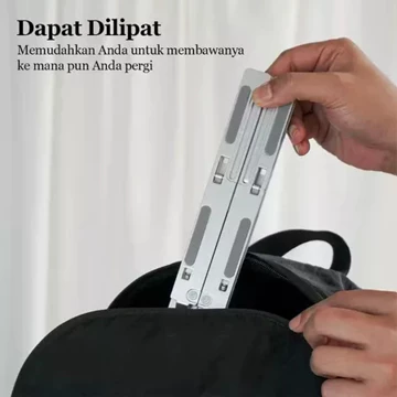Stand Holder Laptop Portable Lipat Full Alumunium Multifungsi Anti Slip Untuk Laptop Notebook