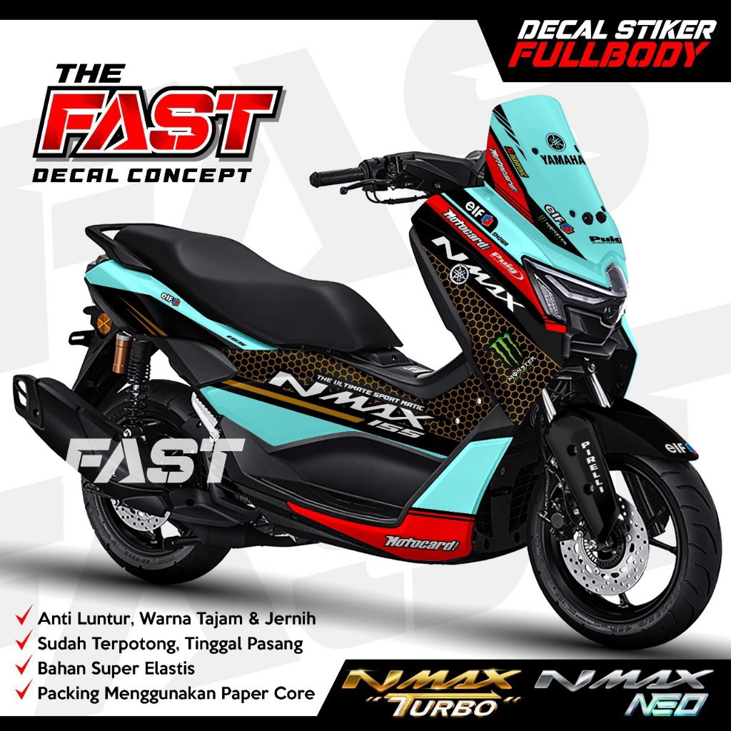 Jual Stiker Decal Nmax Neo Turbo Full Body motif Simpel Keren motif ...