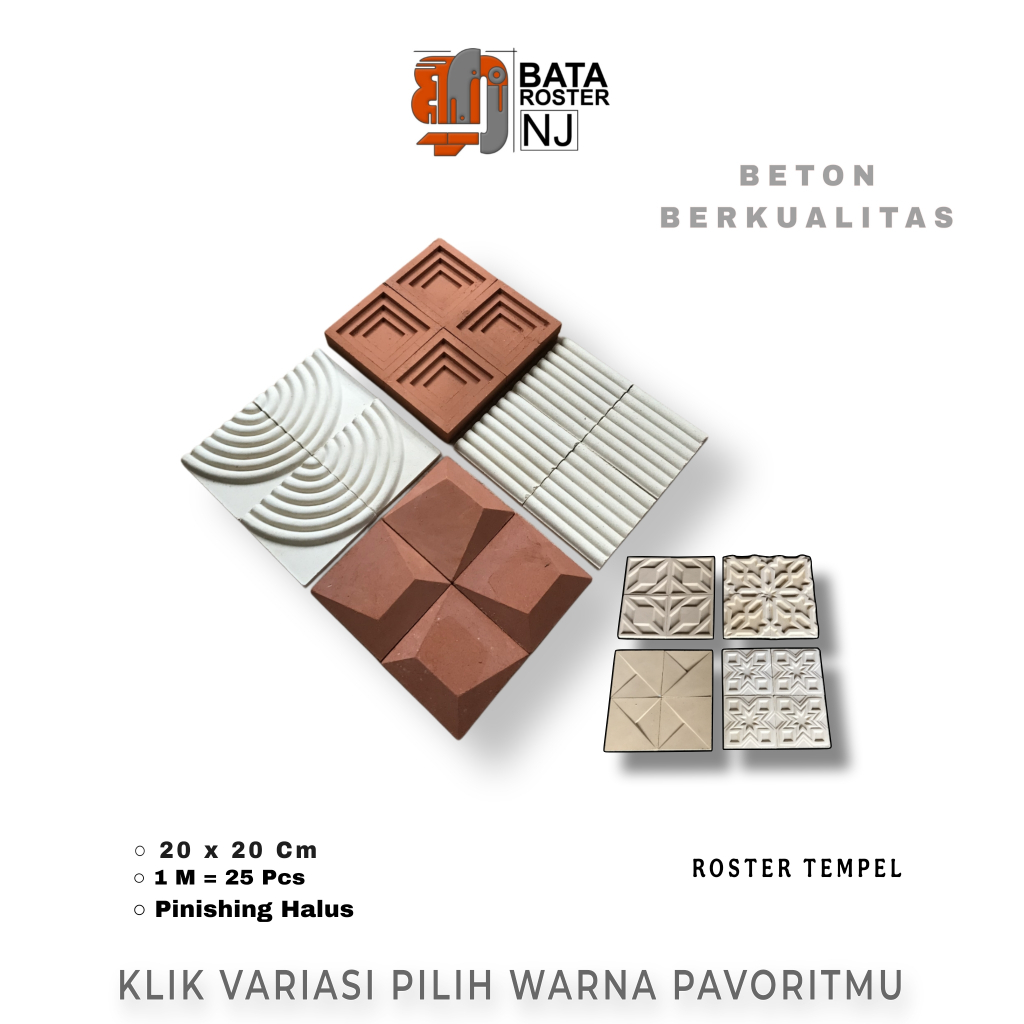 Jual BATA ROSTER NJ - Roster Beton Tempel Minimalis - Model Ukuran ...