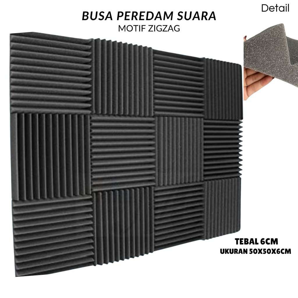 Jual BUSA PEREDAM SUARA RUANGAN MODEL ZIGZAG 50X50X6cm SUPER TEBAL ...