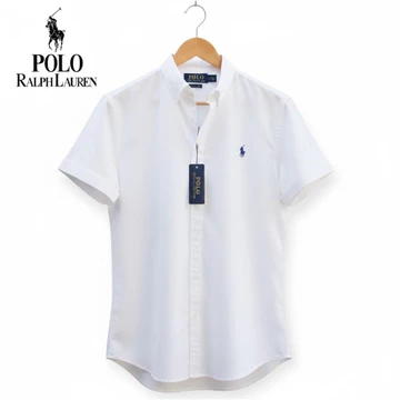 Polo Ralph Lauren Kemeja Pria Lengan Pendek Slim Fit Bordir 3D