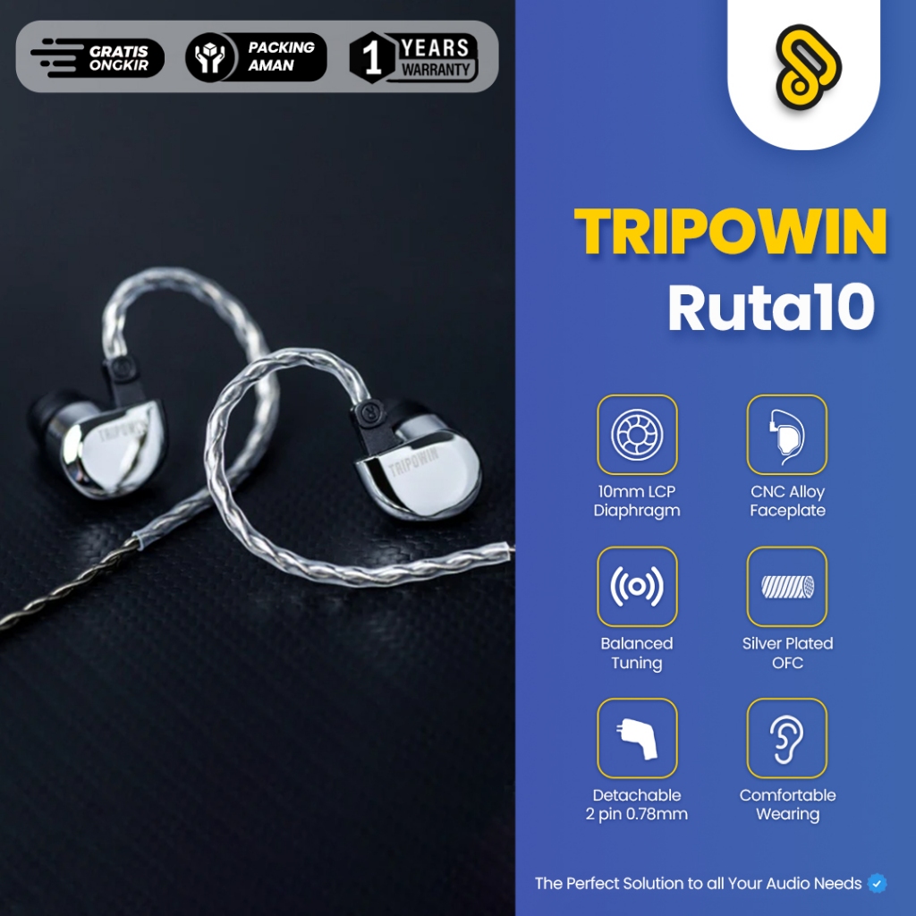 Jual Tripowin Ruta10 | 10mm LCP Dynamic Driver In Ear Monitor | Shopee ...