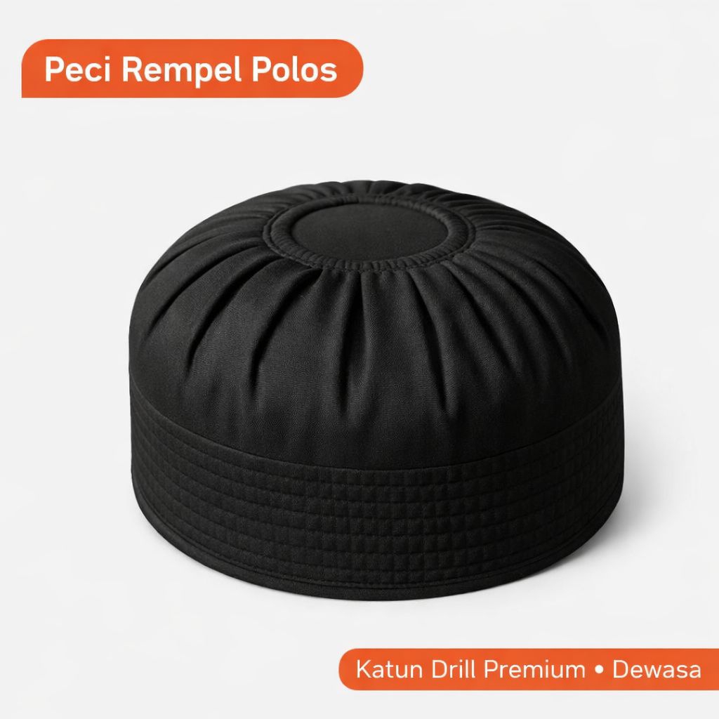 Peci Rempel Polos Dewasa Katun Drill Premium 8 Warna Size 3 sampai 10 Dijual Per PCS