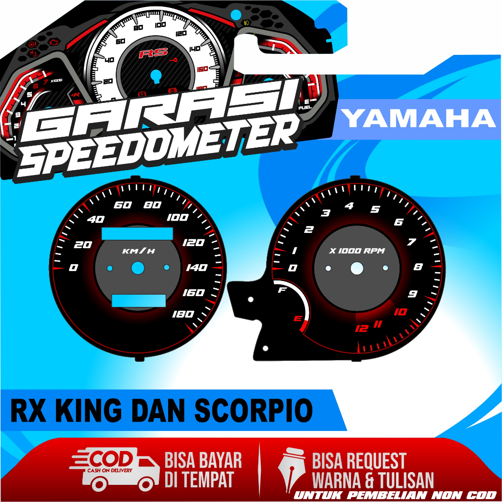 Jual PAPAN SPEEDOMETER CUSTOM YAMAHA RX KING | Shopee Indonesia